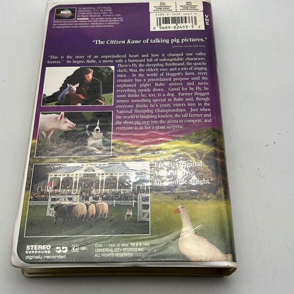 BABE VHS TAPE 1996 CLAMSHELL CASE FARM PIG MOVIE - Picture 2 of 3